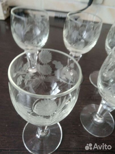 Графин с рюмками ссср. Хрусталь