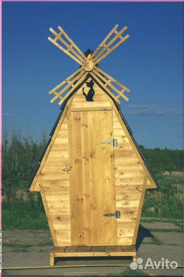 Уличный туалет деревянный EJM