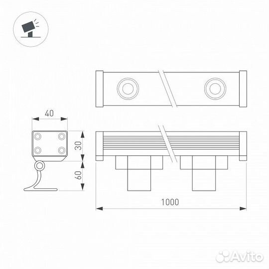 Настенный прожектор Arlight AR-line 042178