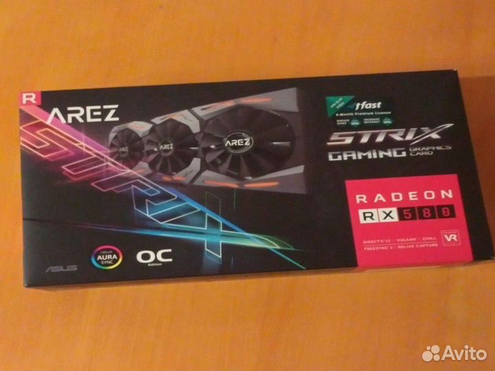Видеокарта asus rog strix rx 580 oc