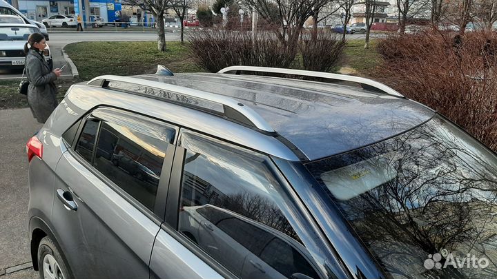 Рейлинги на крышу Hyundai Creta CAN, серые