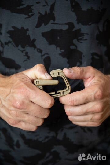 Армейский разгрузочный D-образный карабин Grimloc