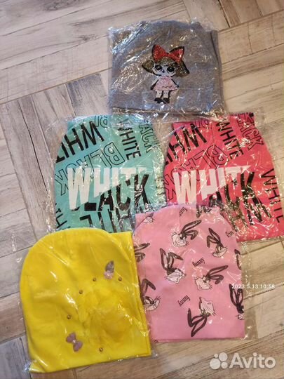 Шапка снуд комплект для девочки детское питание