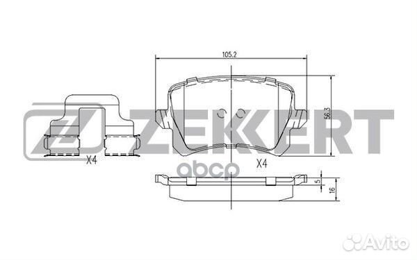 Колодки торм. диск. задн. Audi A6 III 05- Q3 1