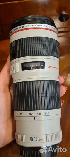 Объектив Canon EF 70-200mm f/4L USM, черный/белый