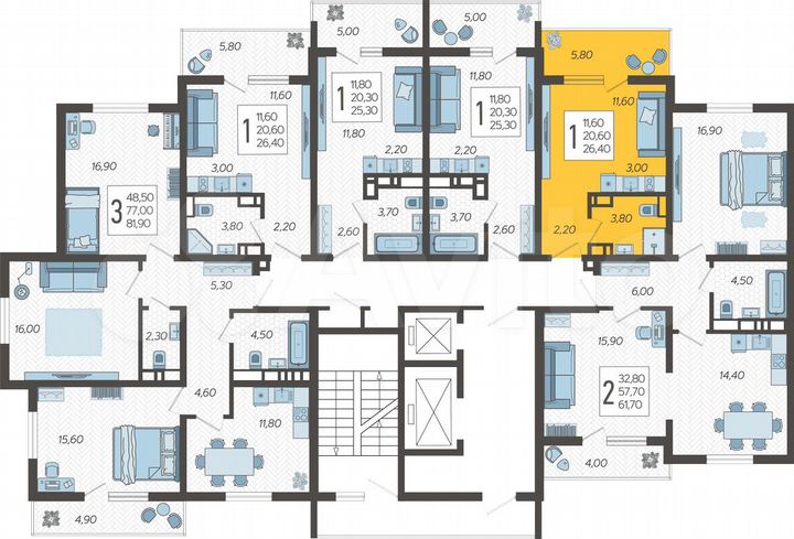 Квартира-студия, 26,4 м², 10/10 эт.