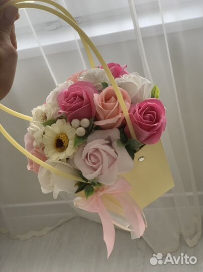 Букет из мыльных роз