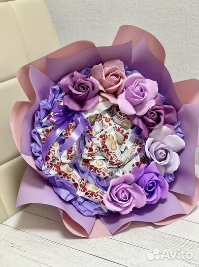 Съедобный букет конфет / рафаэлло женский