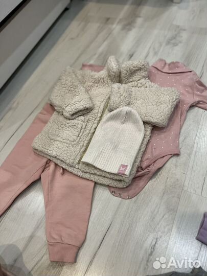 Большой пакет вещей 74-80-86 на девочку