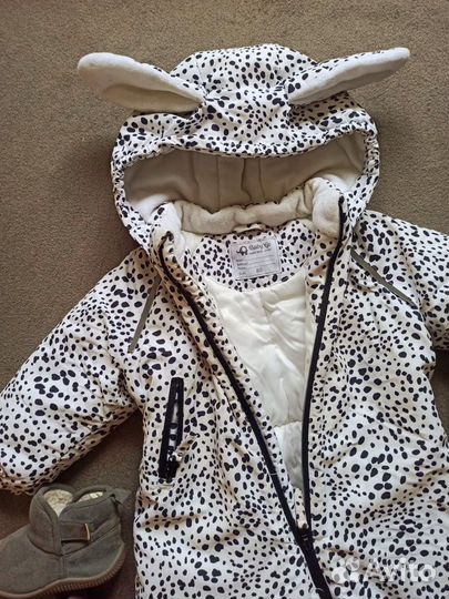 Зимний комбинезон 80baby go+2 пары обуви в подарок