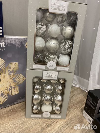 Новогодний декор, елочные игрушки, гирлянда, венок