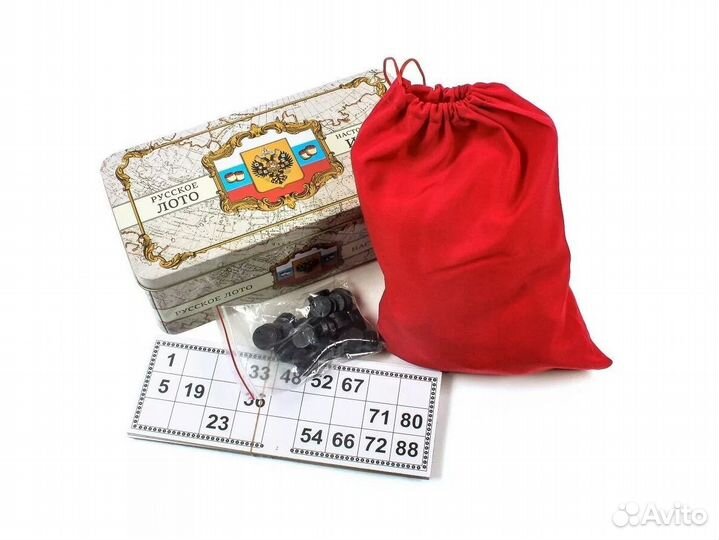 Русское лото в металлической коробке 