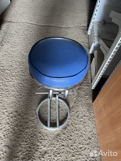 Стул барный синий 35/82