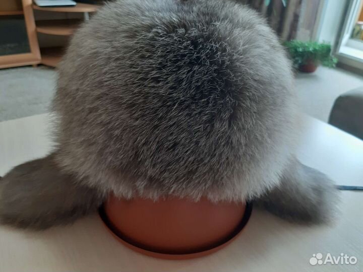 Шапка ушанка из чернобурки