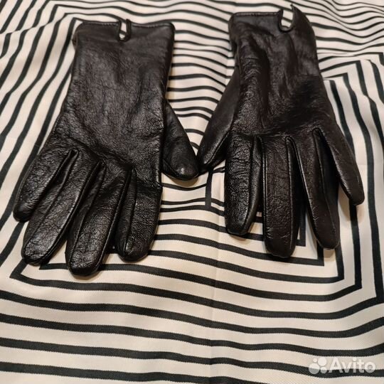 Перчатки женские кожаные