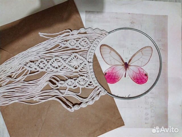 Макраме панно, новогодний, рождественский венок