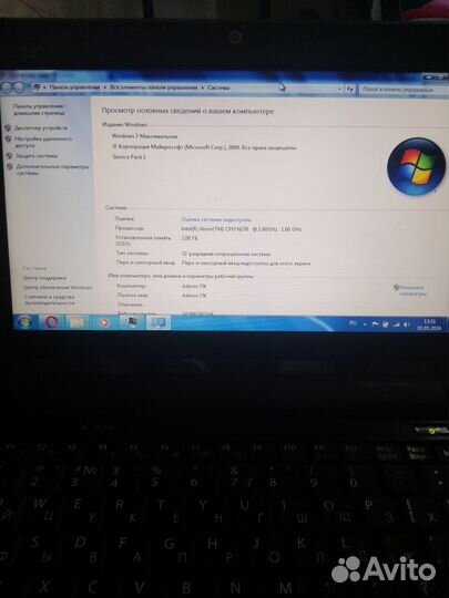 Ноутбук Acer Aspire one series, модель KAV60