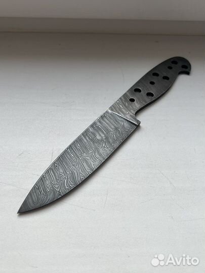 Дамаский клинок нож заготовка рукоять материал