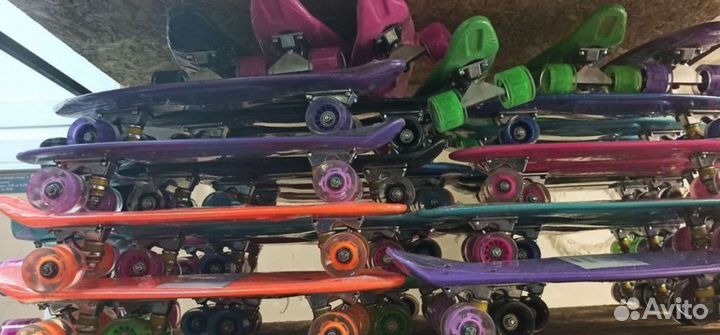 Скейтборд детский penny, пластиковый скейт