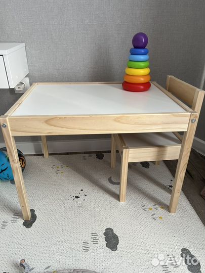 Детские стол и стульчик икеа Лэтт