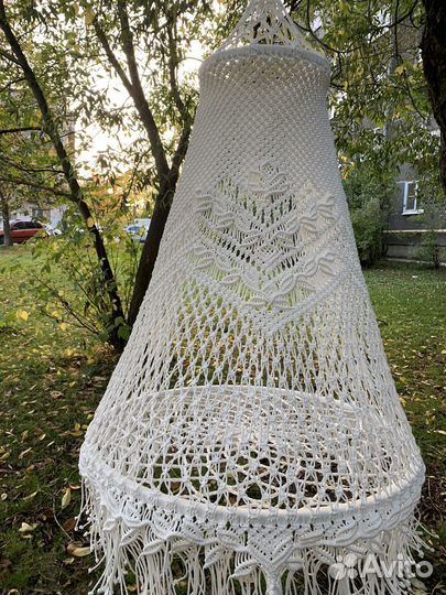 Подвесное кресло гамак макраме