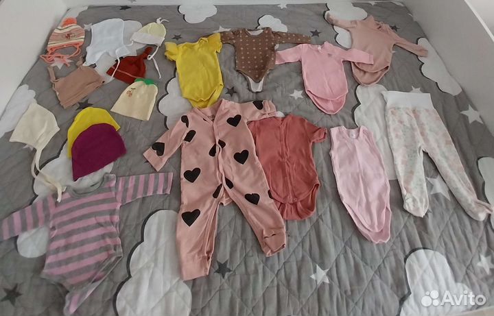 Вещи пакетом для девочки от 0 до 9 месяцев