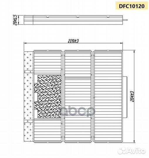 Фильтр салонный doubleforce DFC10120 double force