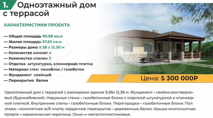 Дом 91 м² на участке 12 сот.