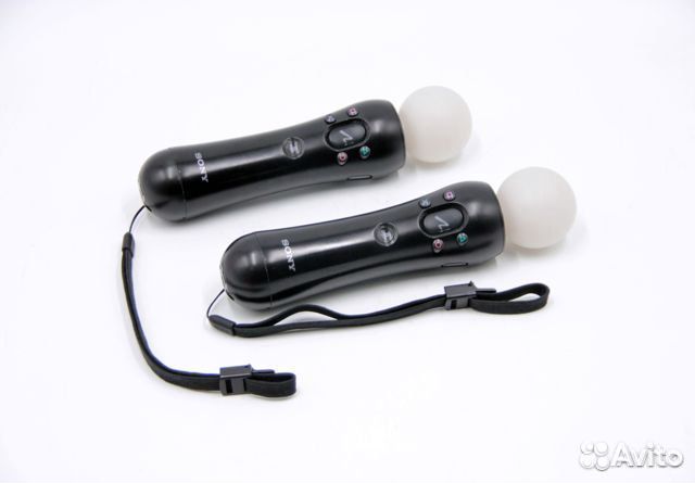 Комплекта два Мува - Move для PS4 / PS3 + наушники