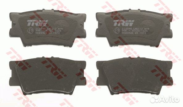 Колодки тормозные дисковые задн toyota: camry 06