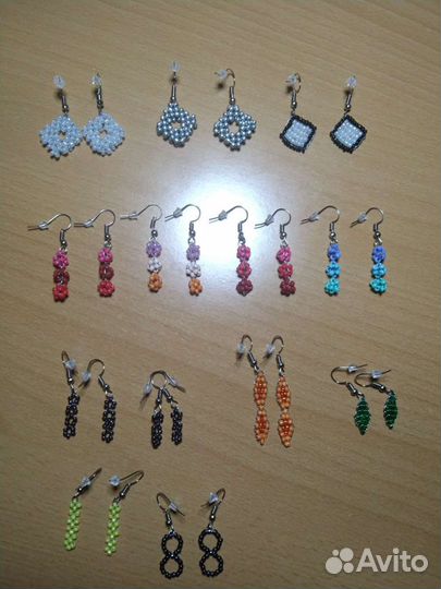 Серьги из бисера