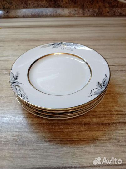 Тарелки десертные, ссср, лфз, позолота