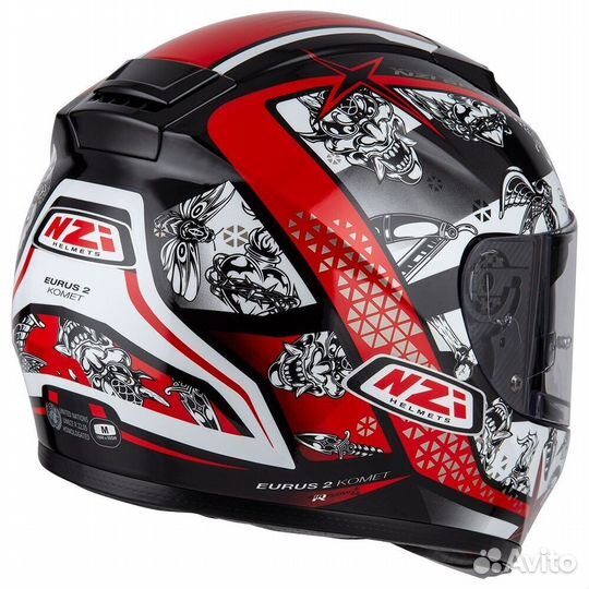 NZI Eurus 2 Duo Full Face Helmet Matt Komet Black