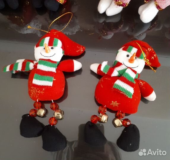 Мягкие новогодние игрушки на ёлку