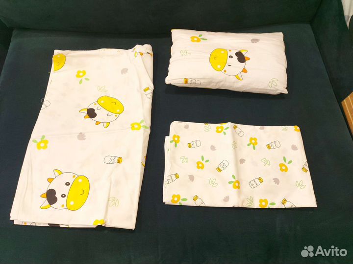 Новые бортики в детскую кроватку с постел. бельем