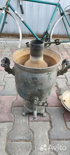 Самовар на дровах медный