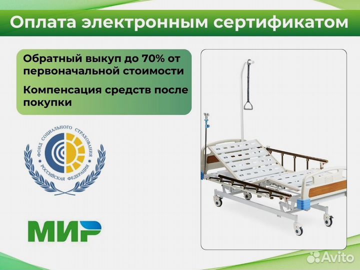 Кровать медицинская функциональная