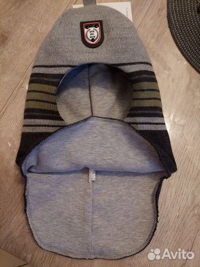 Шапка шлем зимний на 4- 6 лет
