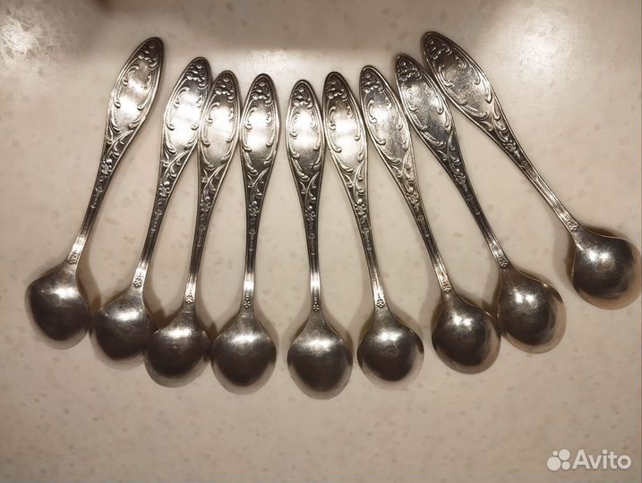 Мельхиоровые ложки СССР 15 шт