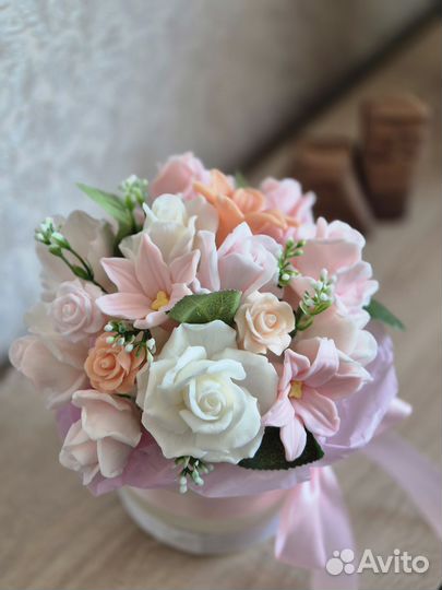 Мыльные букеты ручной работы