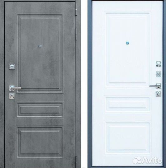 Дверь входная серая метал шумо-изоляция