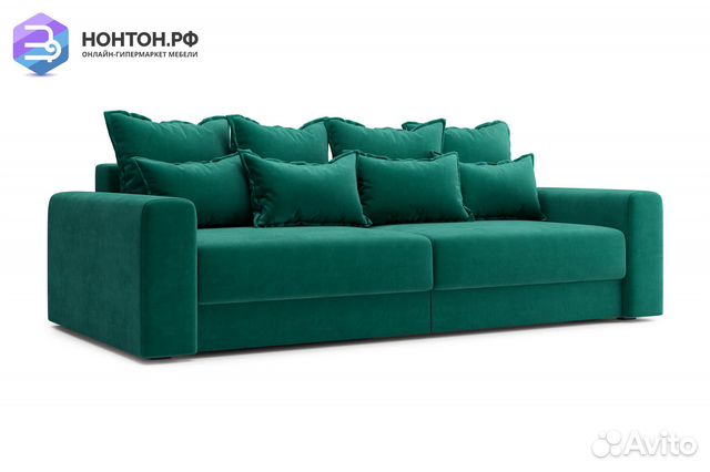 Диван тик-так Омега изумрудный