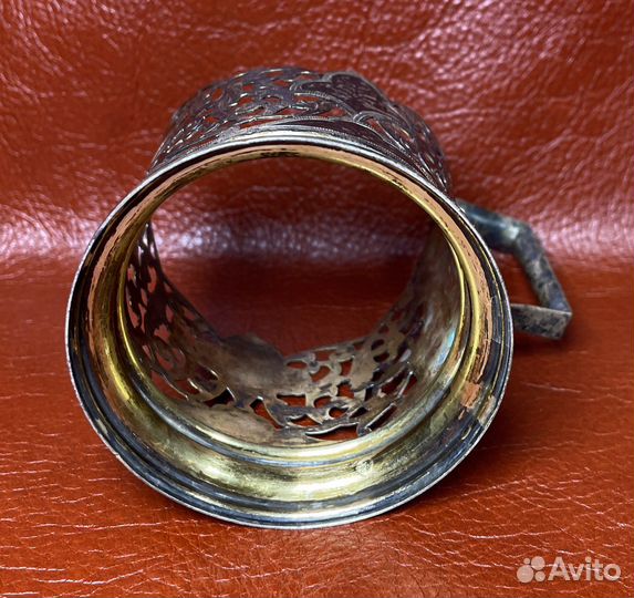 Подстаканник серебро 875 проба Кубачи СССР