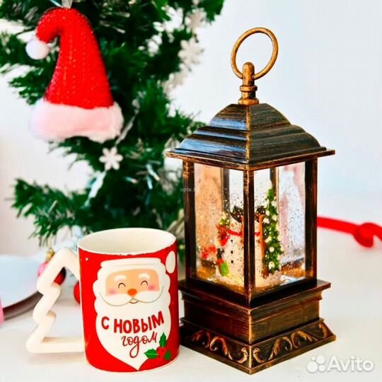 Декоративный фонарь Crystal Light Снеговик с подар