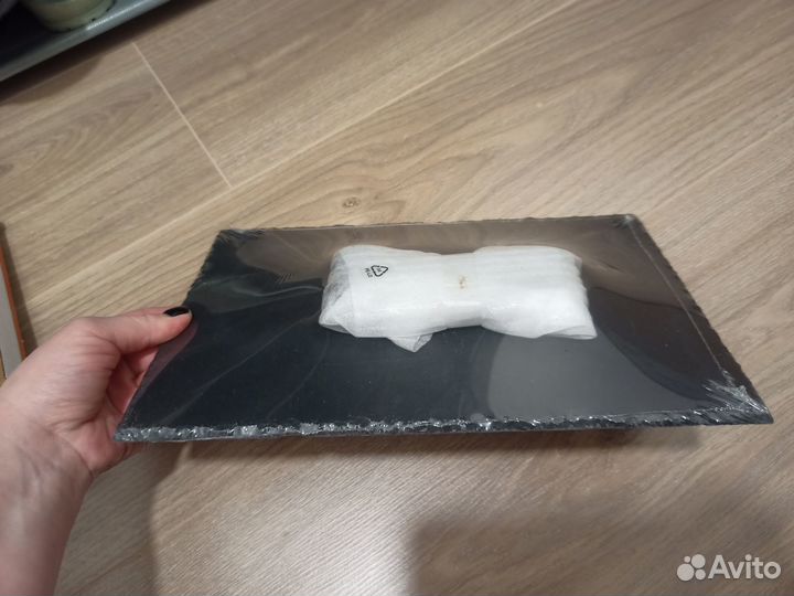 Набор для сыра 4 ножа и сланцевая доска новый