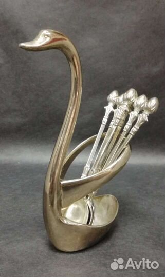 Набор чайных кофейных ложек, Лебедь, 6шт