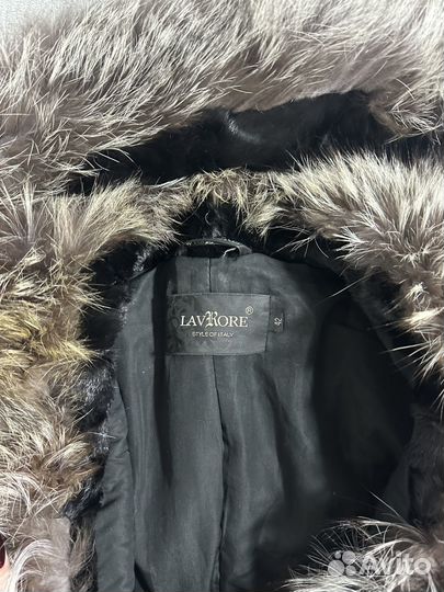 Шуба норковая с капюшоном