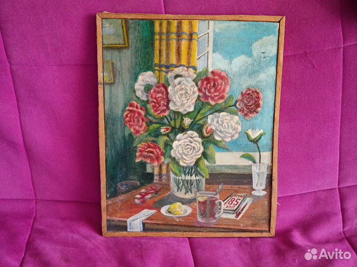Картина маслом на холсте цветы
