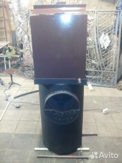 Металлическая печь в баню