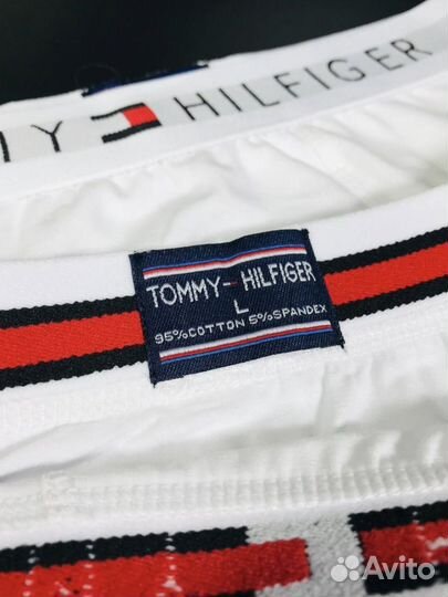 Трусы мужские tommy hilfiger белые хлопок арт.1042